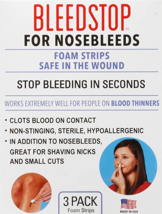 Bleedstop Nosebleeds Foam Strips (3 ct)