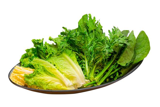 Vegetable Platter (Watercress,Lettuce,CrownDaisy,Cabbage) 绿叶菜拼盘(西洋菜，唐生菜，茼蒿，大白菜)