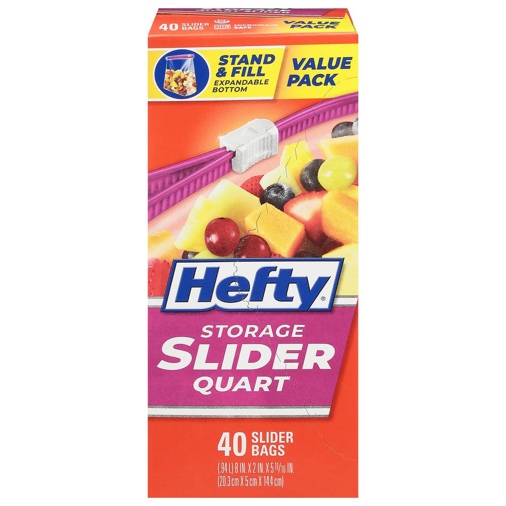 Hefty Storage Slider Quart Bags