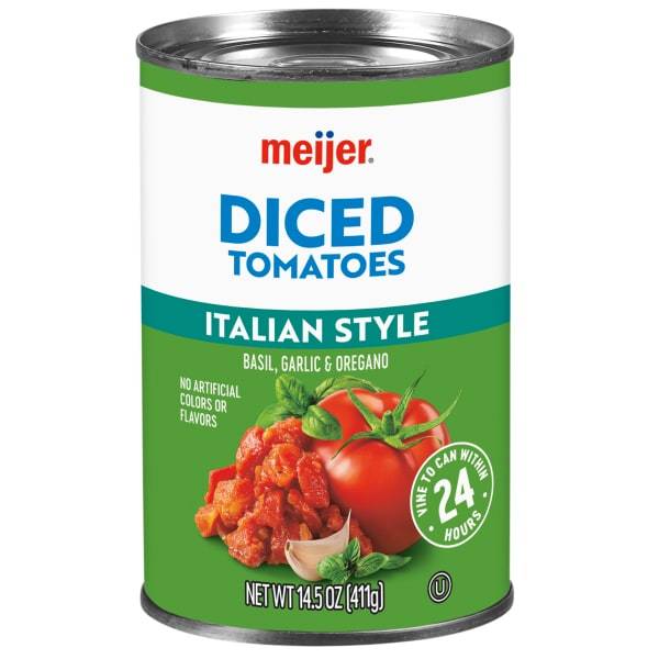 Meijer Italian Style Diced Tomatoes