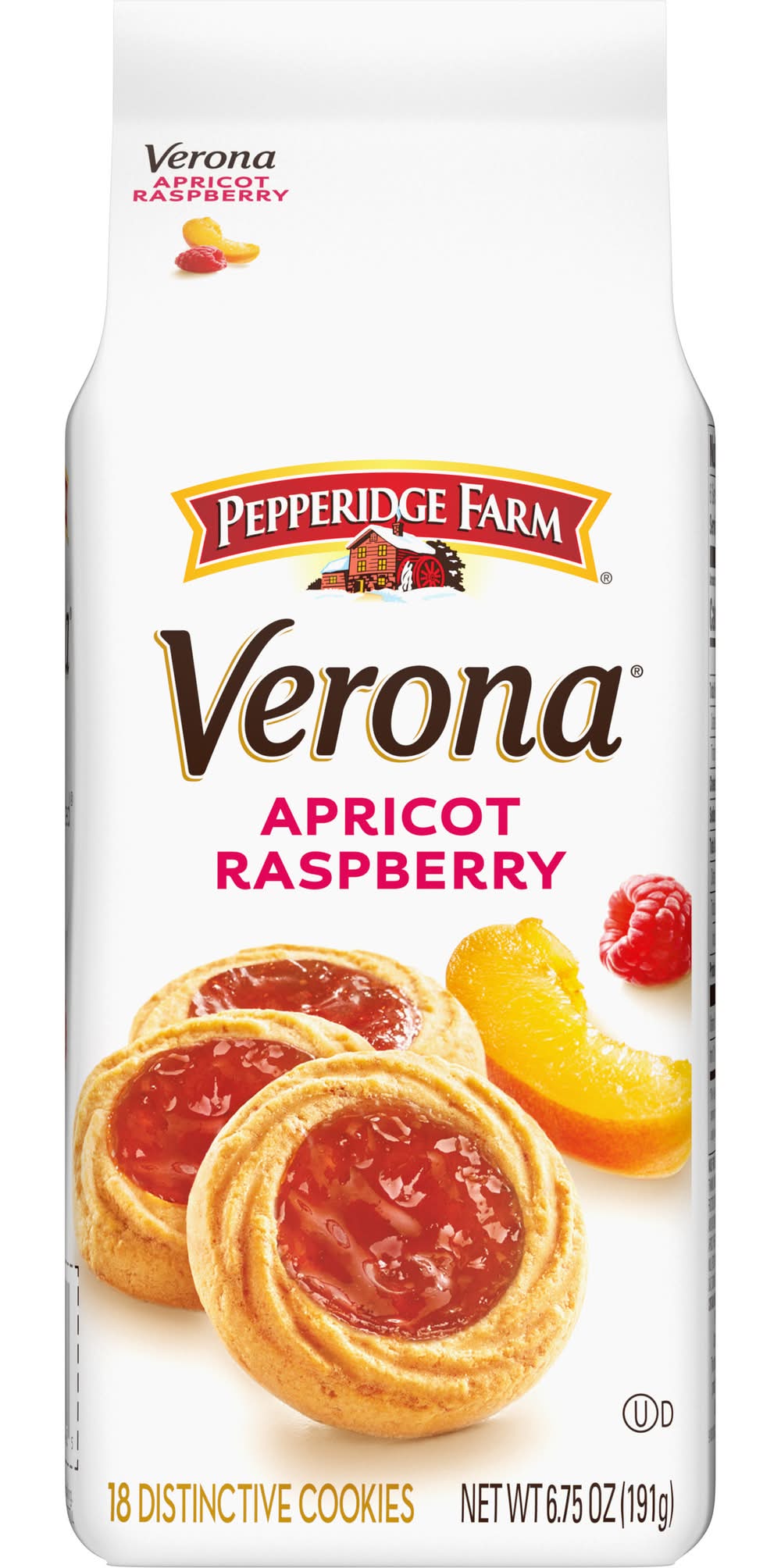 Pepperidge Farm Verona Apricot Raspberry Distinctive Cookies (6.75 oz, 18 ct)