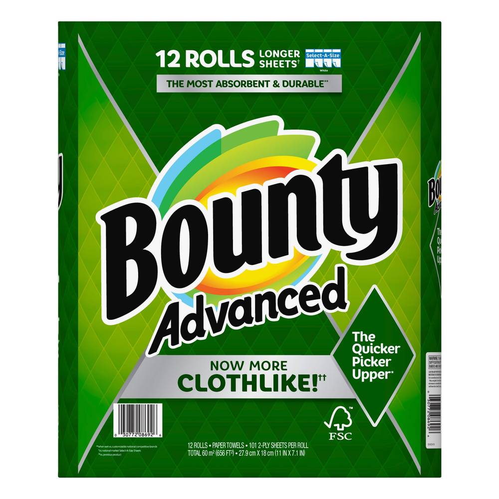 Bounty Advanced Paper Towels (12 ct)