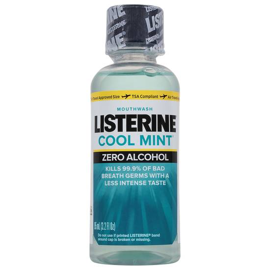 Listerine Zero Alcohol Cool Mint Antiseptic Travel Size Mouthwash