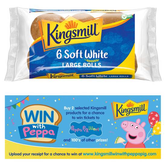 Kingsmill 6 Soft White Large Rolls