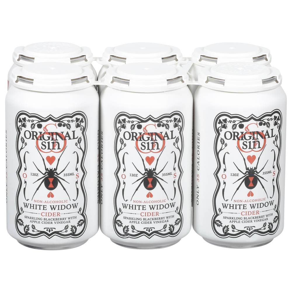 Original Sin White Widow Cider (6 x 12 fl oz)