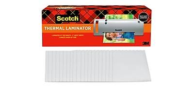 Scotch Thermal Laminator with 20 Letter Size Pouches Value Pack, 9 Width, White (TL902VP)
