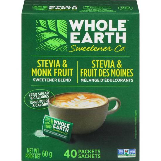 Whole Earth Stevia & Monk Fruit (40 units)