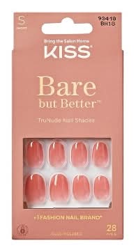 KISS Bare But Better Trunude Nails Shades, Small, Nude (28 ct)