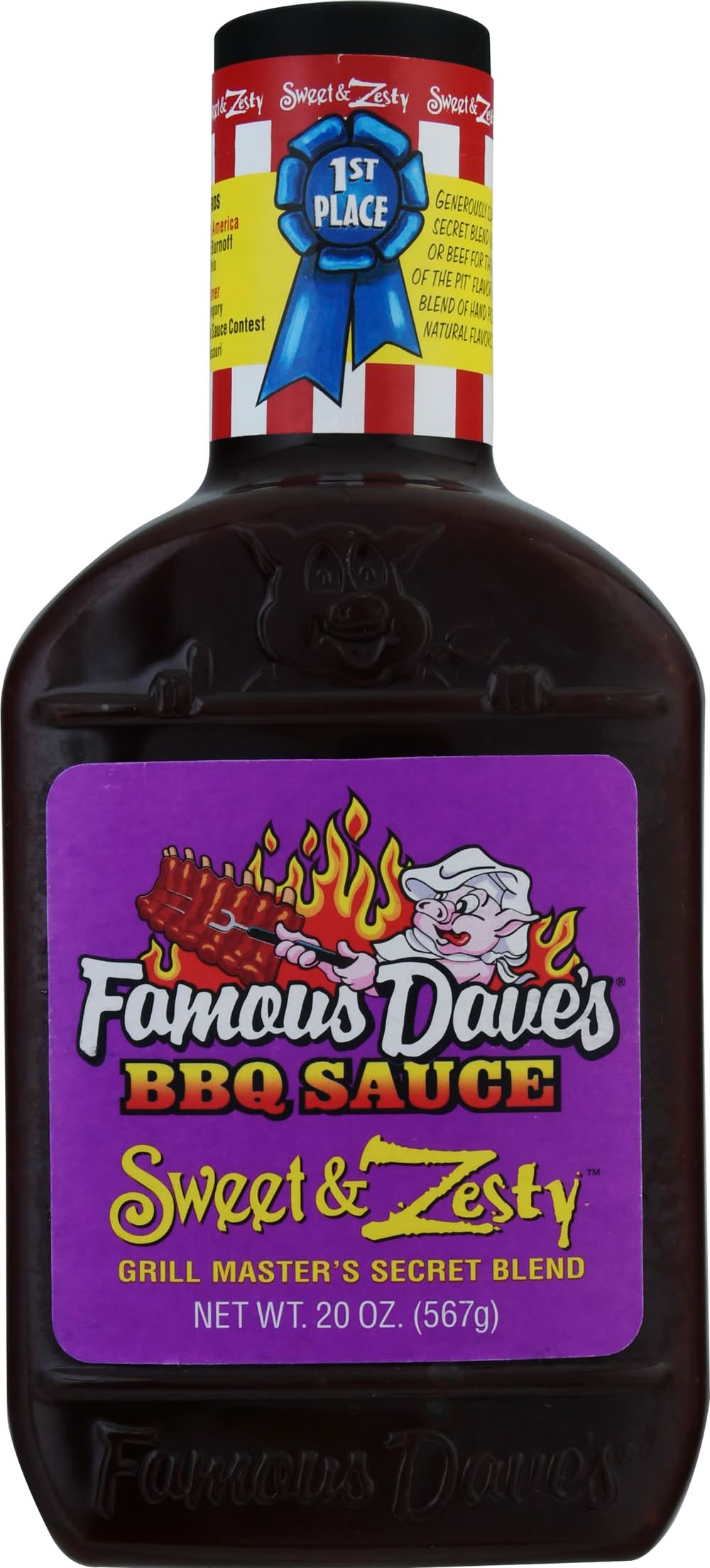 Famous Dave's Bbq Sauce, Sweet-Zesty (20 oz)