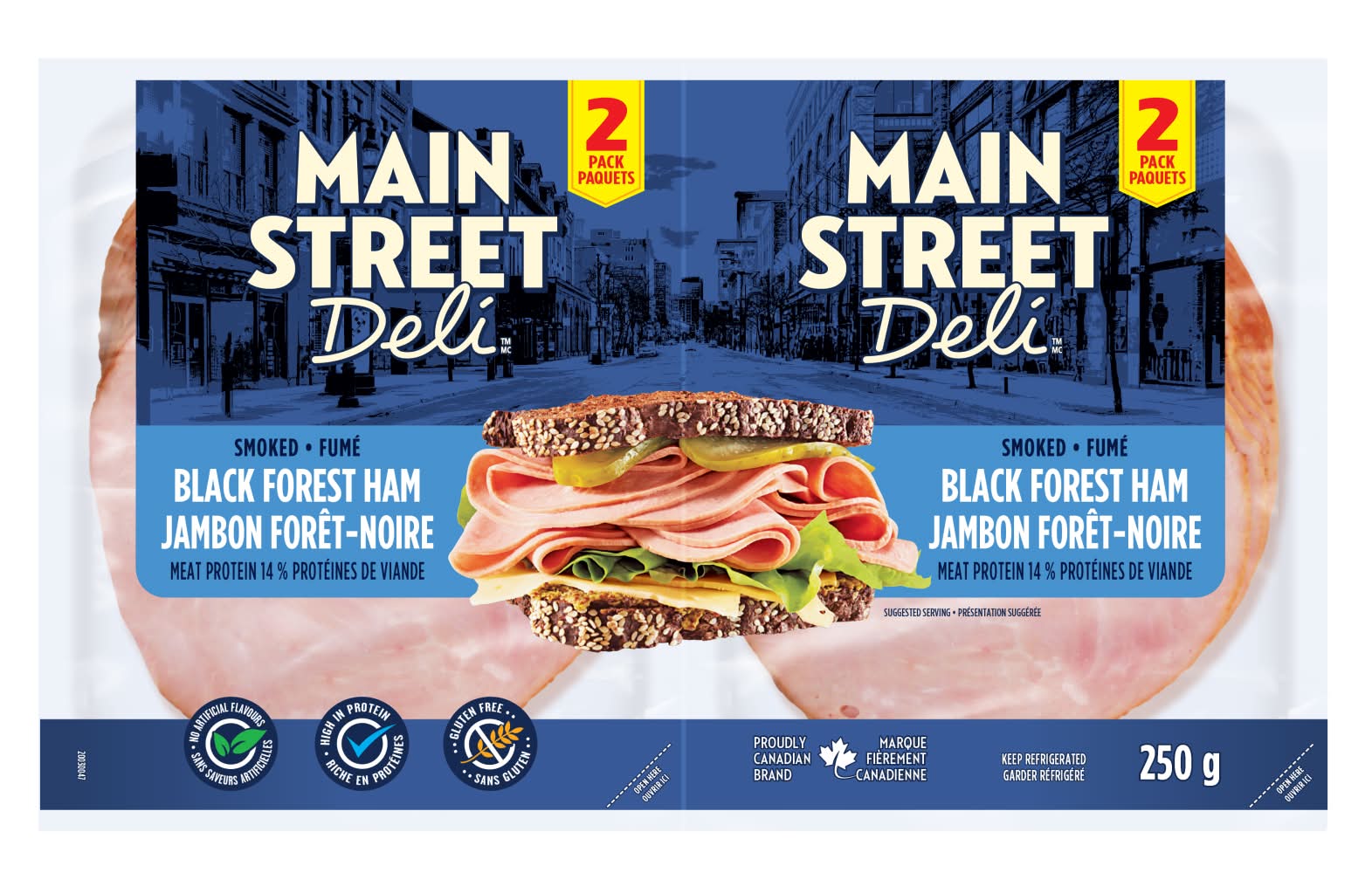 Main Street Deli Smoked Black Forest Ham (250 g, 2 ct)