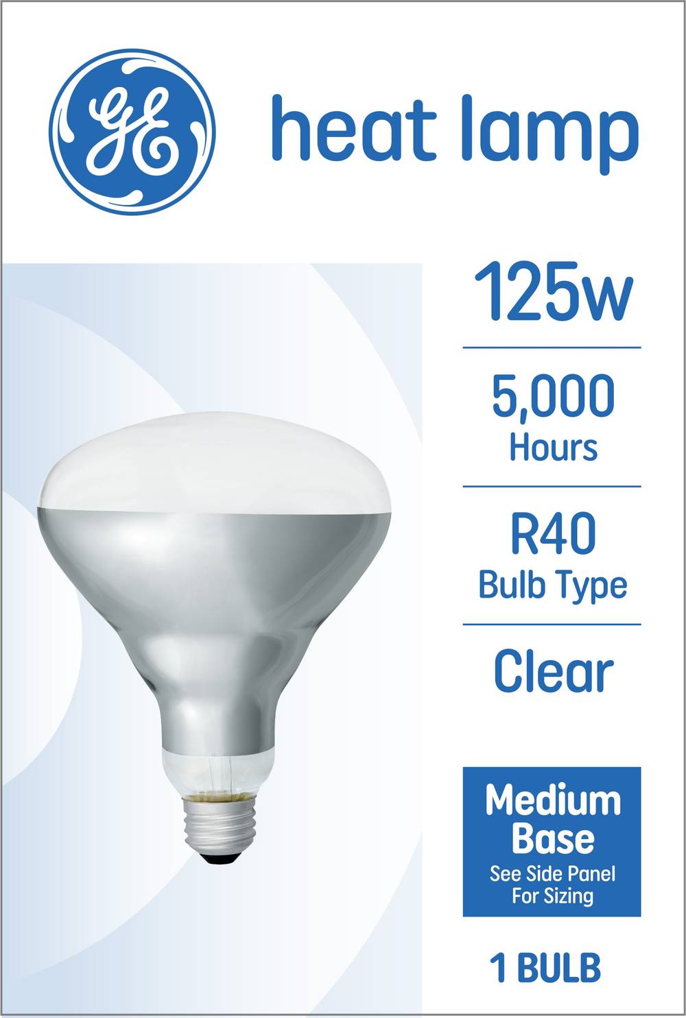 GE Heat Lamp 125-Watt EQ BR40 Soft White Medium Base (e-26) Dimmable Incandescent Specialty Light Bulb | 93116244