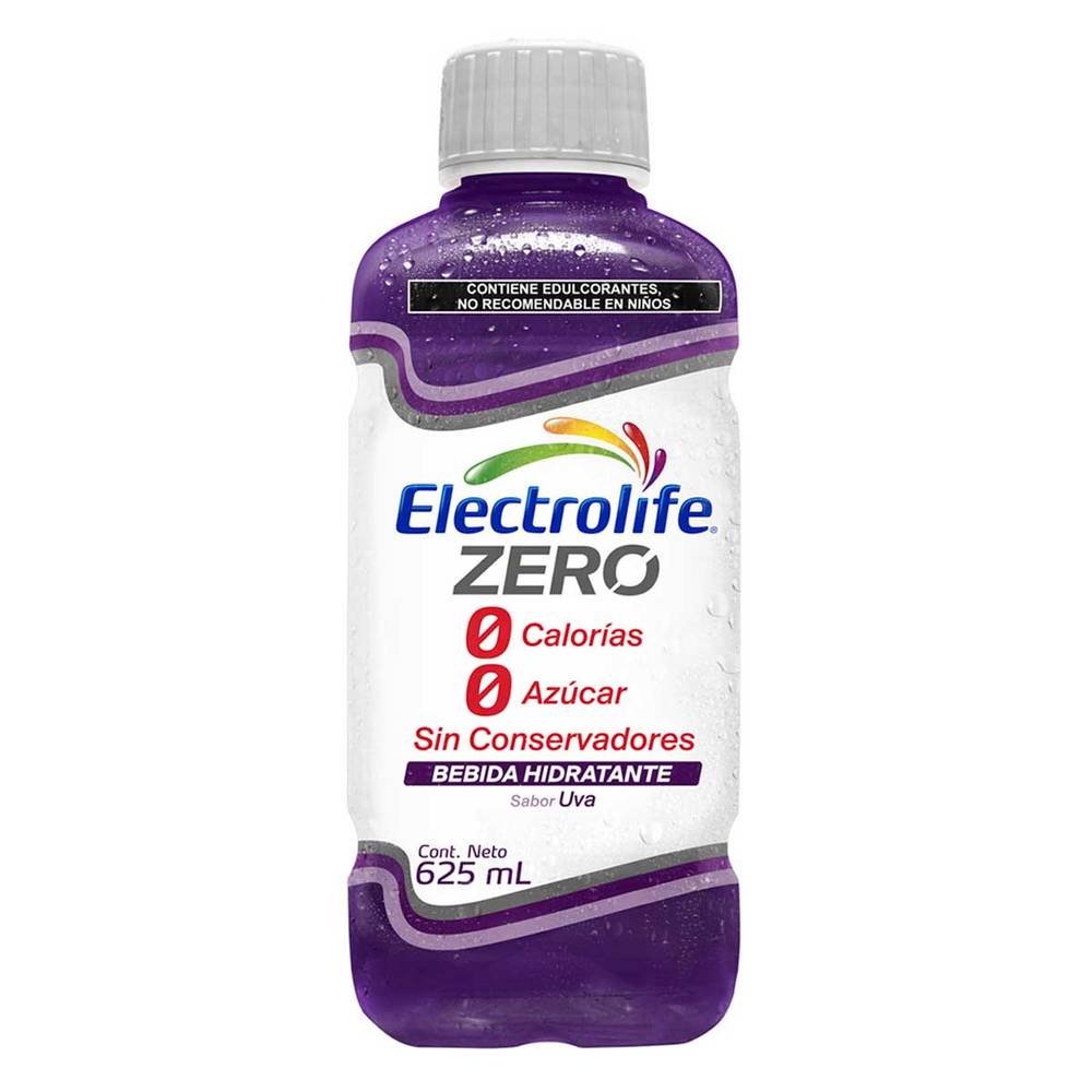 Electrolife · Zero bebida hidratante, uva (625 ml)