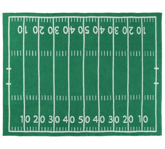Celebrate It Football Field Blanket, 50x60 in, Green