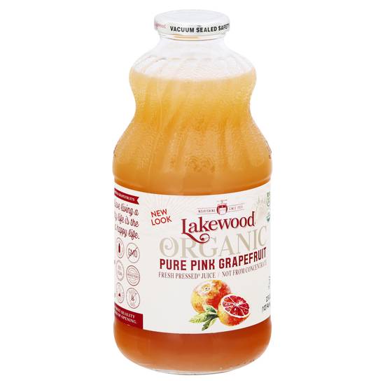 Lakewood Fresh Pressed Pure Pink Grapefruit Organic Juice (32 fl oz)