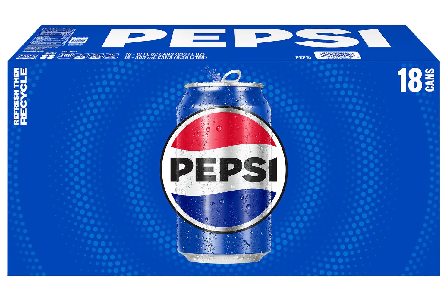 Pepsi Soda (18 x 12 fl oz)
