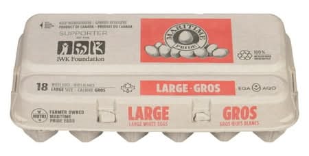 Maritime Pride White Eggs, L (18 ct)