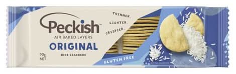 Peckish Original Crackers, Rice (90g)