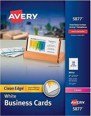 Avery Clean Edge Printable Business Cards With Sure Feed Technology