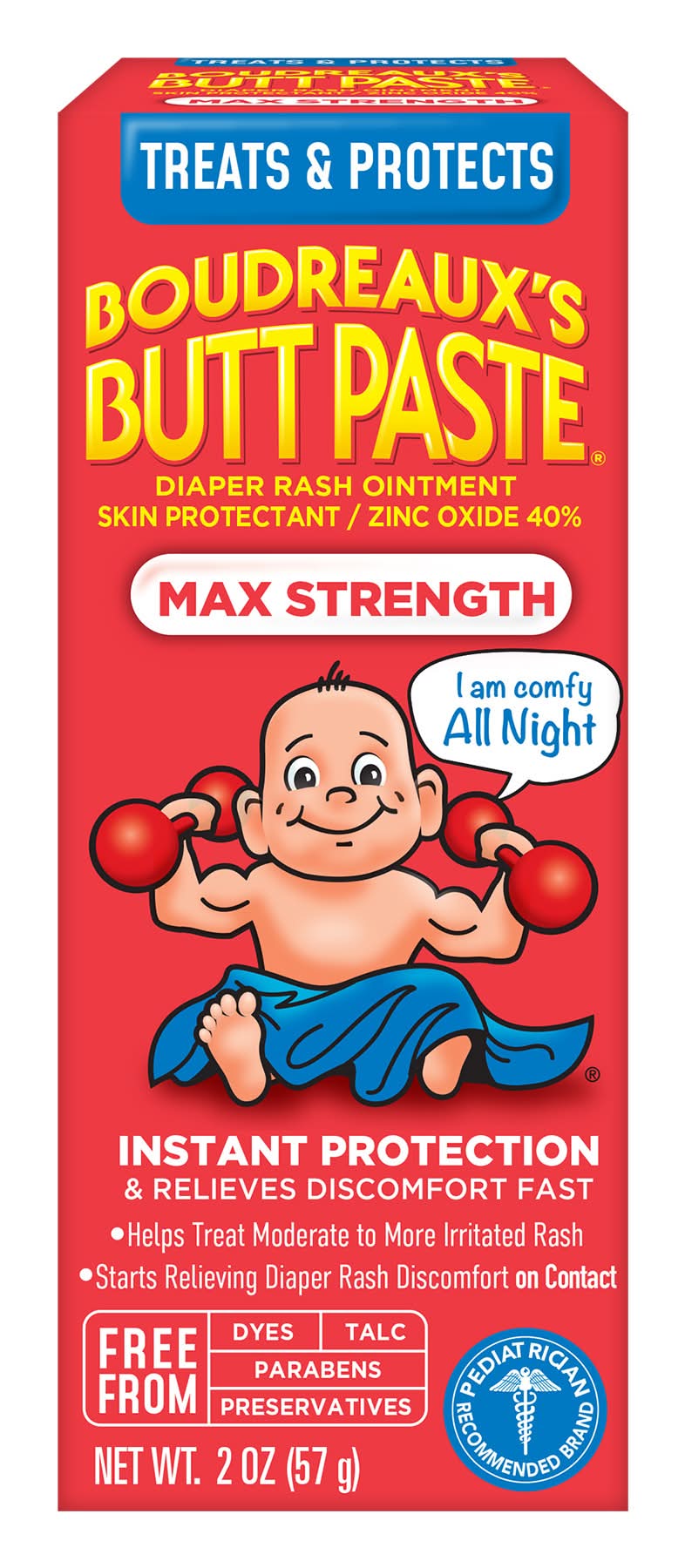 Boudreaux's Butt Paste Maximum Strength Diaper Rash Ointment (2 oz)