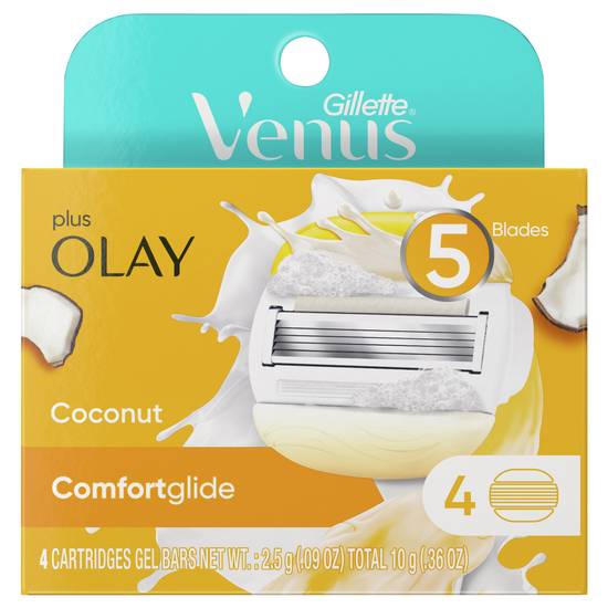 Gillette Venus With Olay Comfort Glide Coconut Cartridges (4 ct)