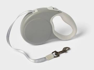 Boots & Barkley Retractable Dog Leash, M, Gray