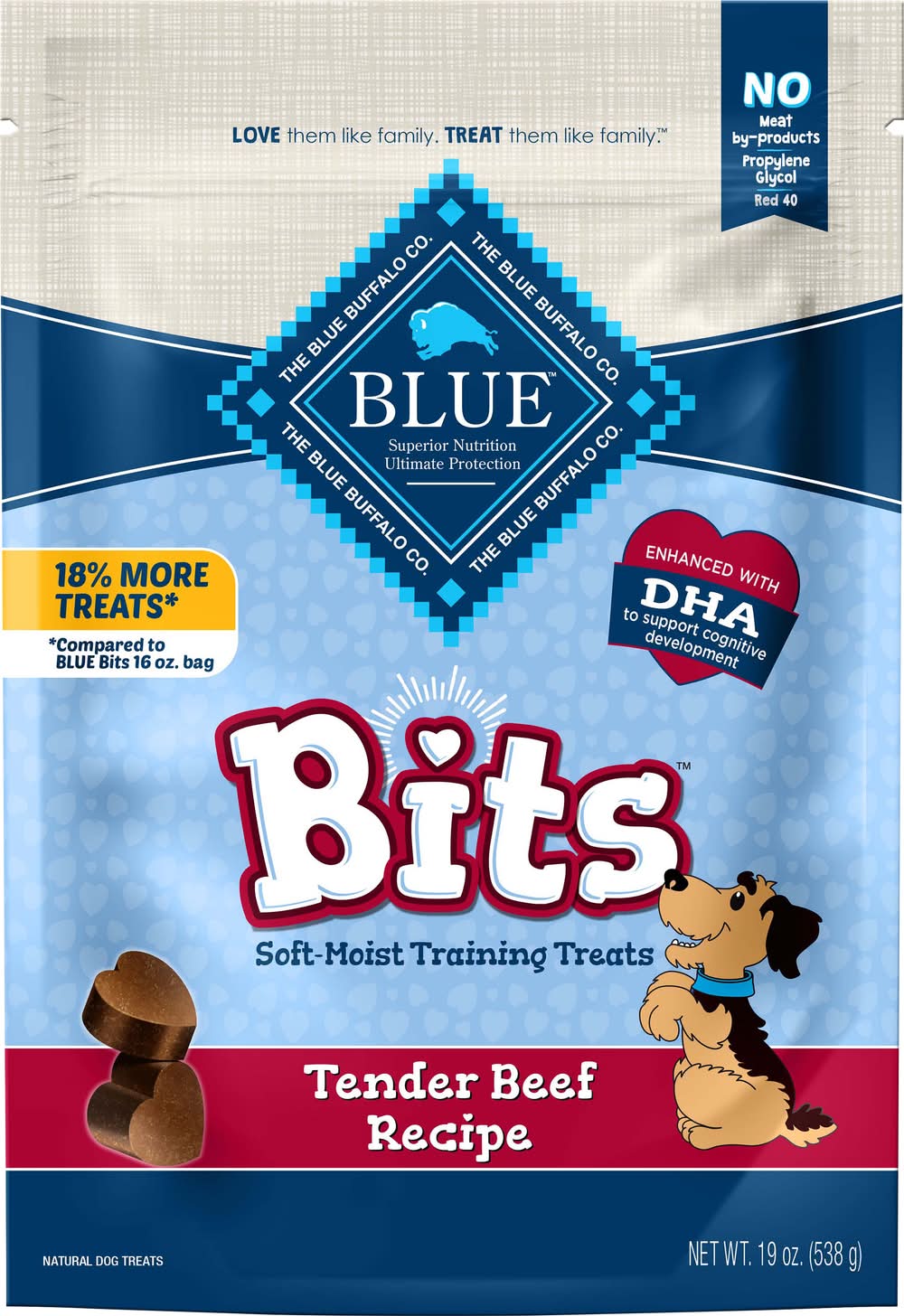 Blue Buffalo Training Treats Blue Bits Tender Beef Recipe (19 oz)