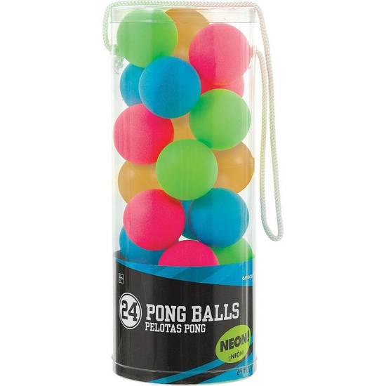 Black Light Neon Pong Balls 24ct