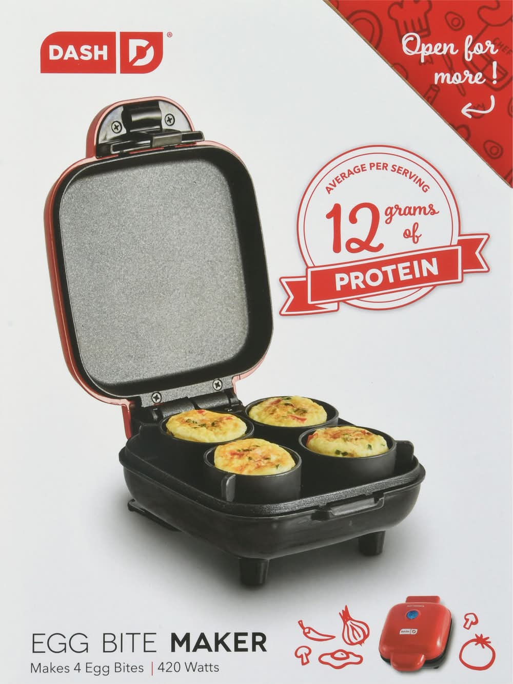 Dash Egg Bite Maker Box, Black