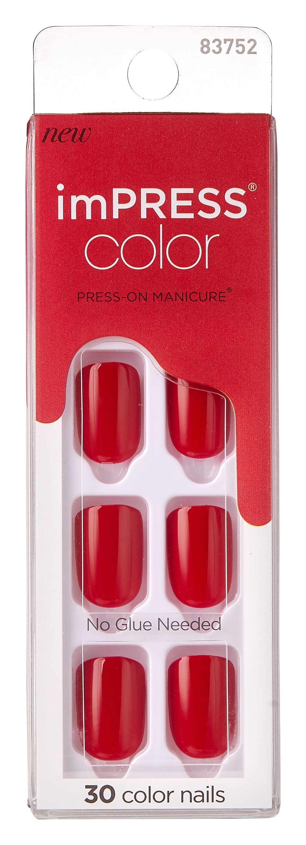 KISS Press-On Manicure Color Nails, Reddy or Not (18.14 g)