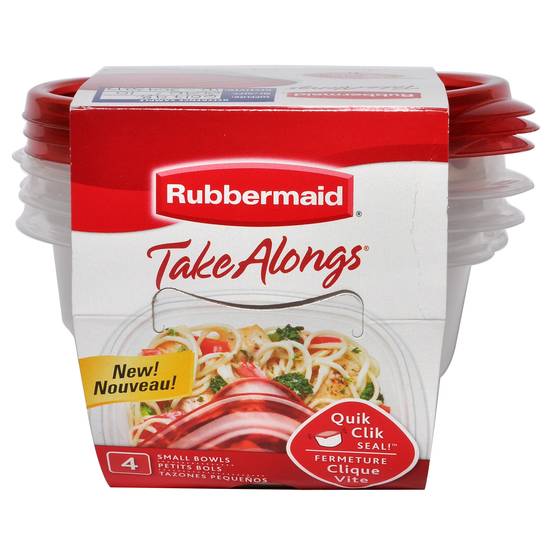 Rubbermaid Food Containers, 4 Pack (760 ml-3.2 cups)