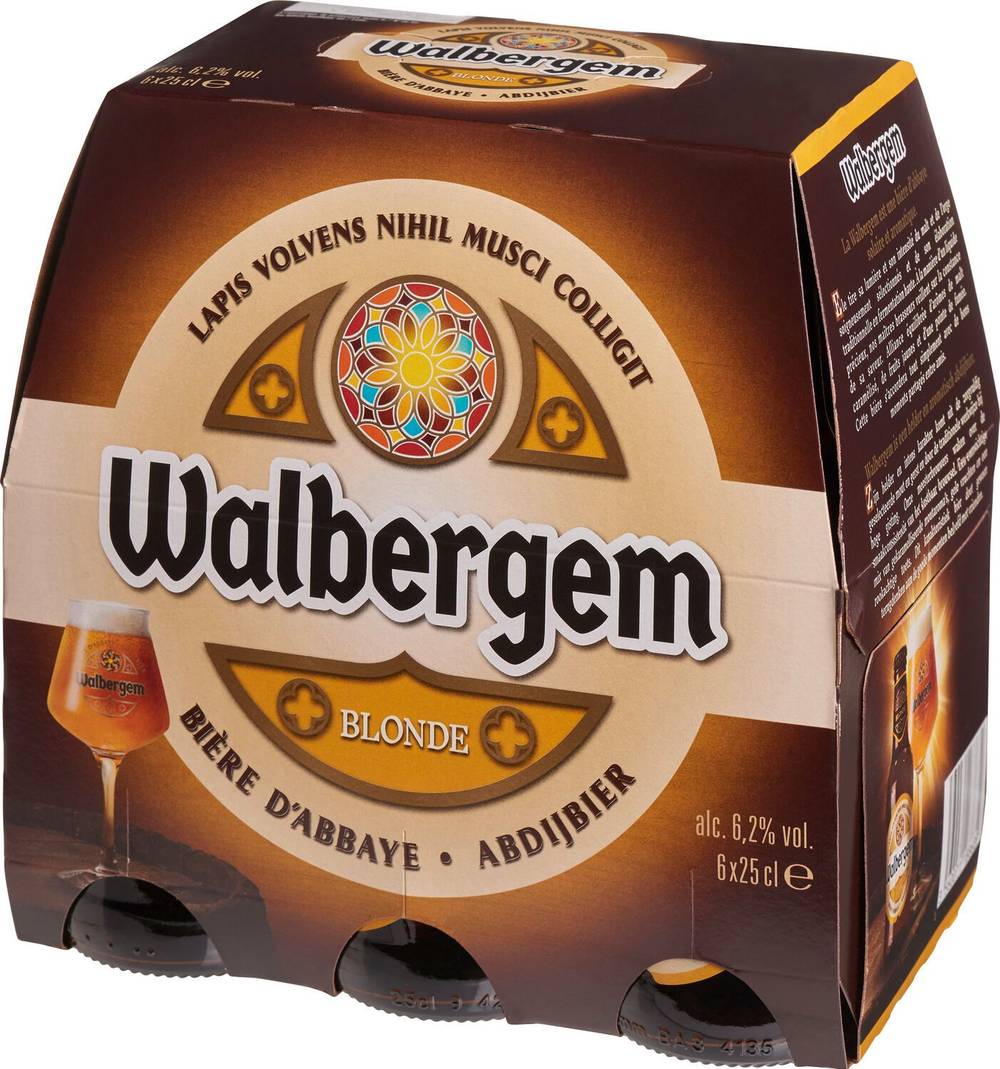 Walbergem - Bière blonde d'abbaye (6 pièces, 250ml)