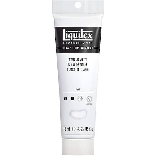 Liquitex Professional Heavy Body Acrylic Paint Tube, Titanium White (4.65 fl oz)