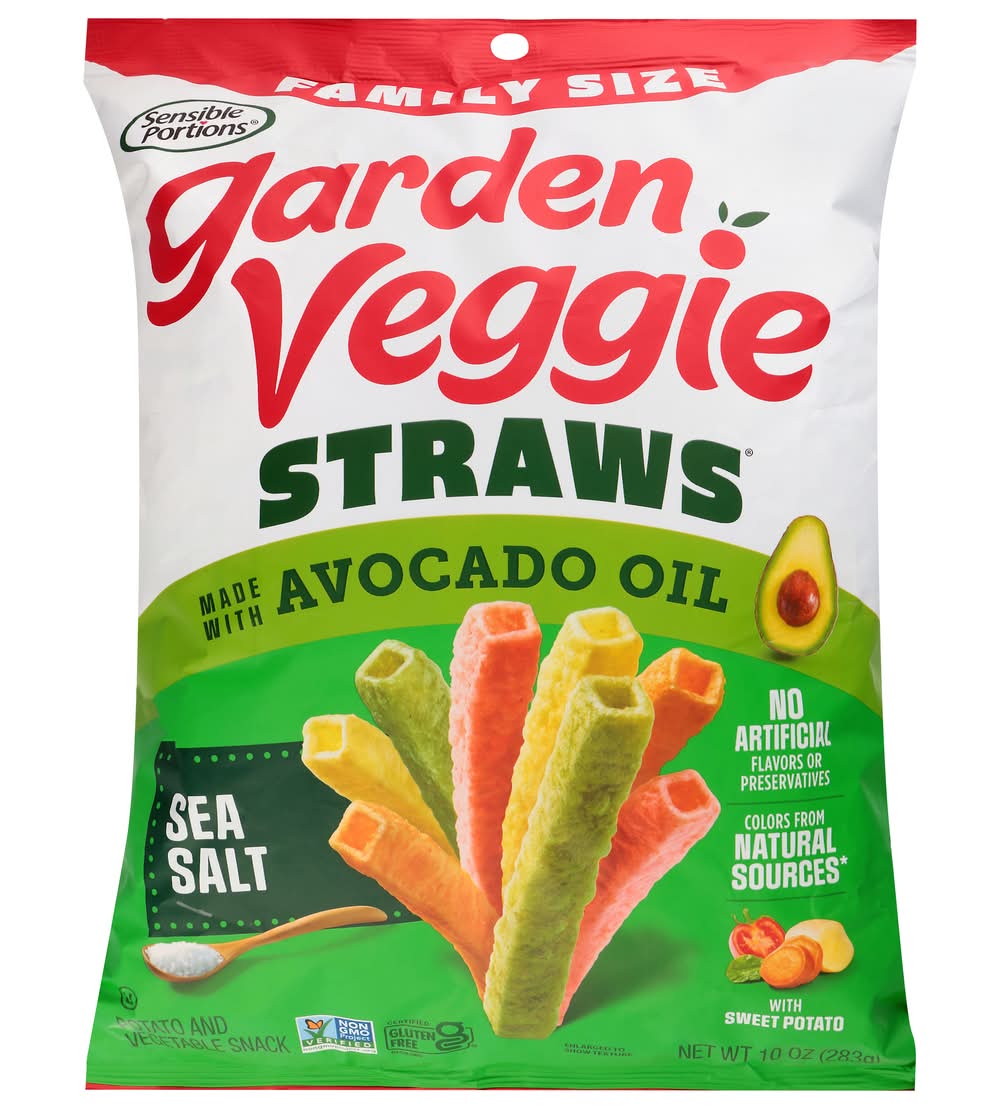 Sensible Portions Garden Veggie Straws Cheddar Cheese Potato and Vegetable Snack (1 oz, 24 ct)