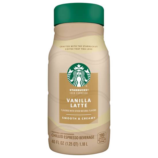 Starbucks Iced Espresso Beverage (40 fl oz) (vanilla latte)
