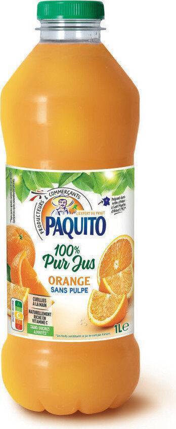 100% pur jus orange sans pulpe - paquito - 1000ml