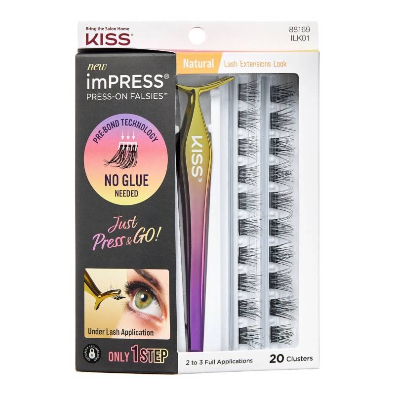 imPRESS Kiss Press on Falsies Natural Eyelash Extensions Kit (20 ct)