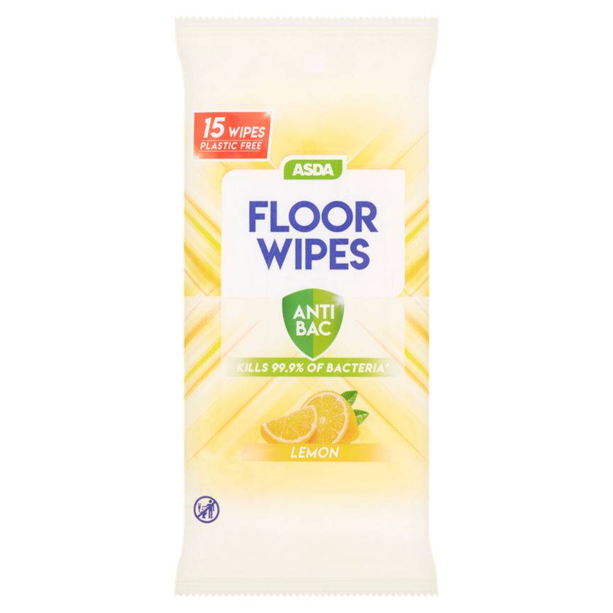 Asda Anti Bac Floor Wipes (15 ct) (lemon)