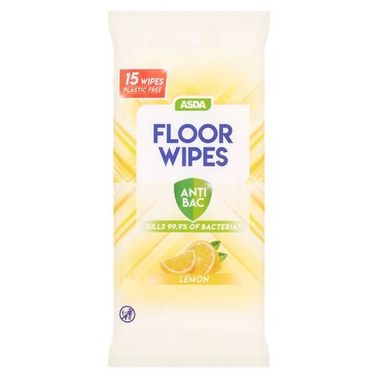 Asda 15 Anti Bac Lemon Floor Wipes
