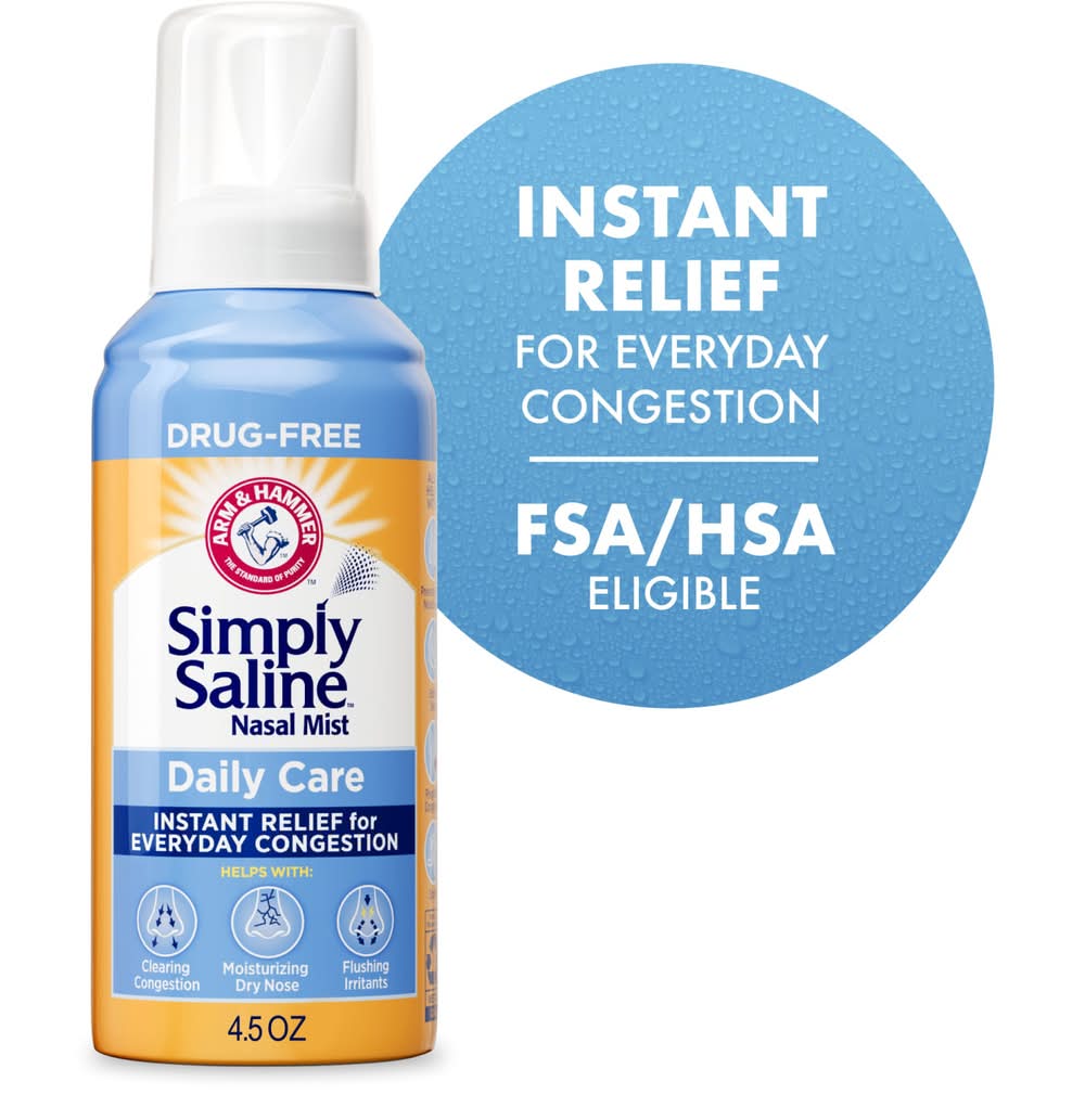 Simply Saline Daily Care Instant Relief Nasal Mist (4.5 oz)