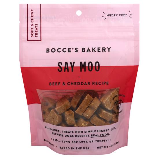 Bocce's Bakery Say Moo Beef & Cheddar Recipe Dog Treats