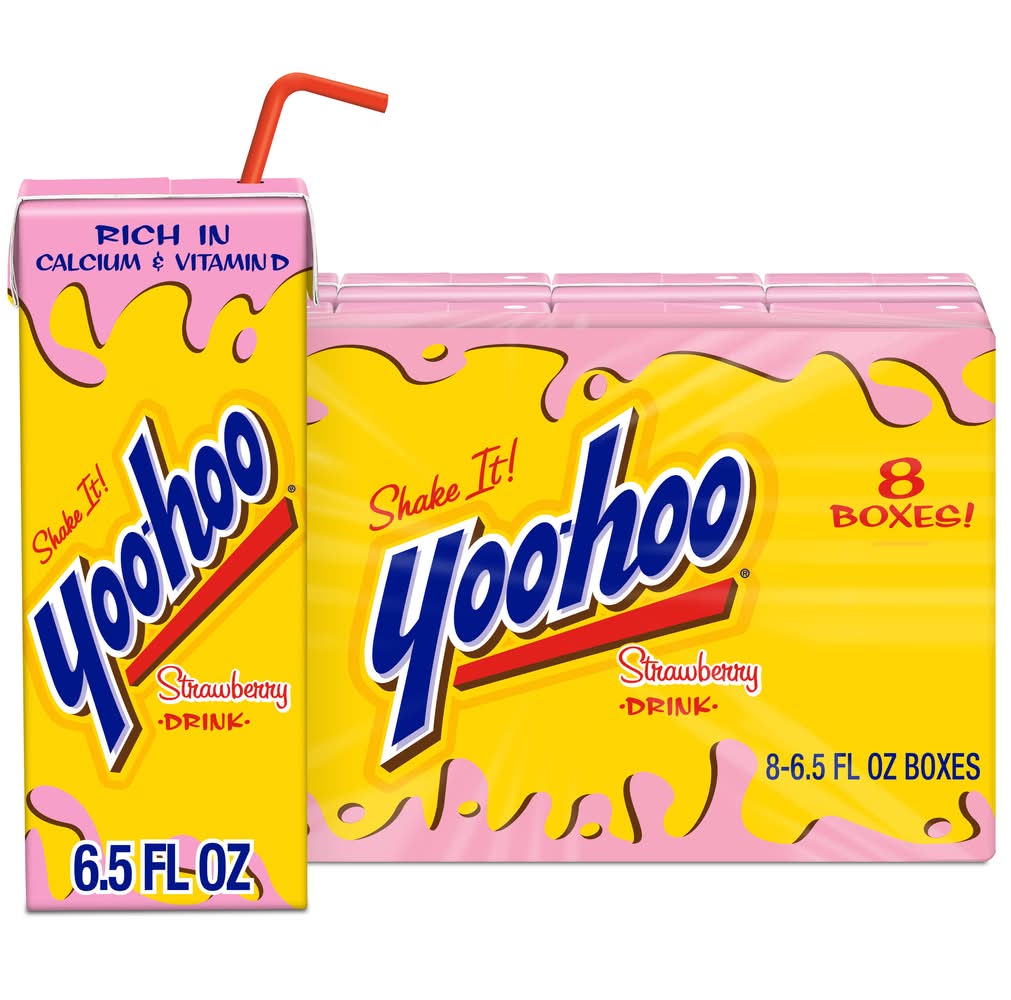 Yoo-hoo Soda Drink, Strawberry (8 x 6.5 fl oz)