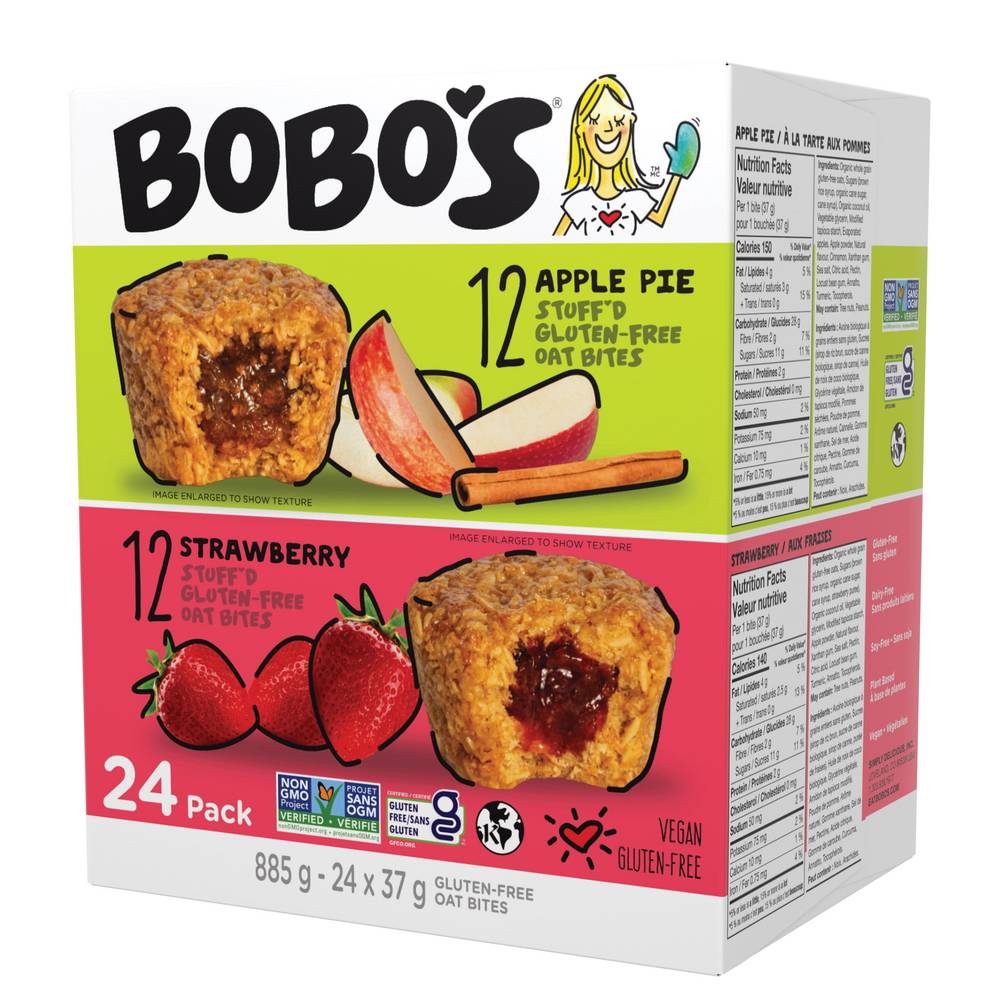 Bobo'S Stuff’D Oat Bites Variety Pack, 24 × 37 G