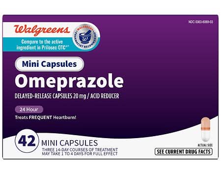 Walgreens Omeprazole Delayed Release Mini Capsules (42 ct)