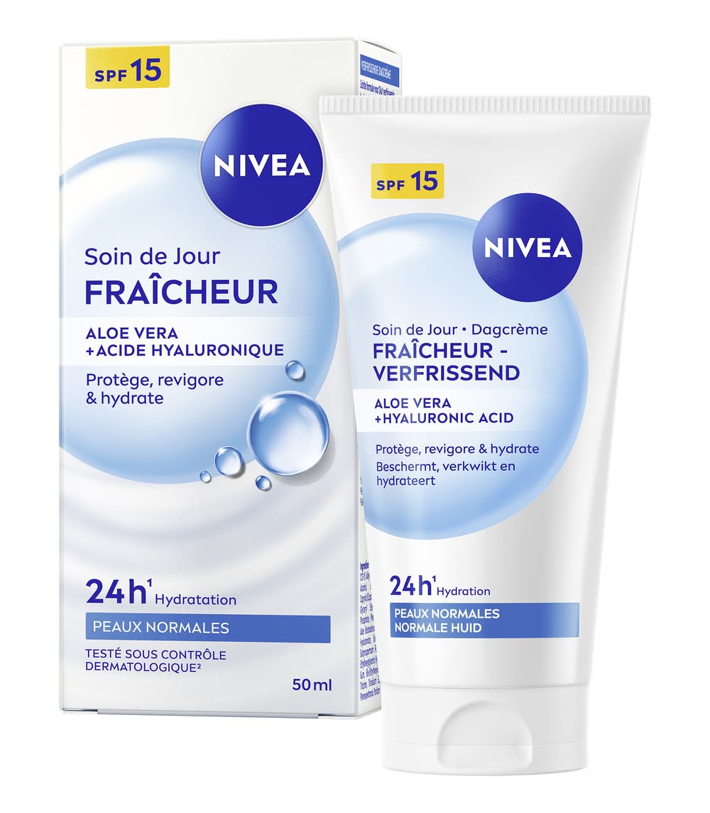 Nivea - Crème visage hydratante fraîcheur hydratation 24h vitamine e peaux normales essentials (50ml)