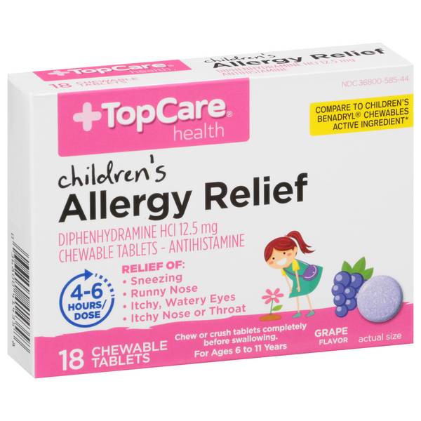 Topcare · Children's Allergy Relief Grape Flavored (18 tablets)
