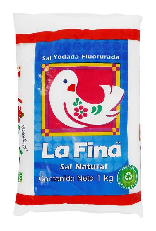 La Fina · Sal natural yodada fluorurada (1 kg)
