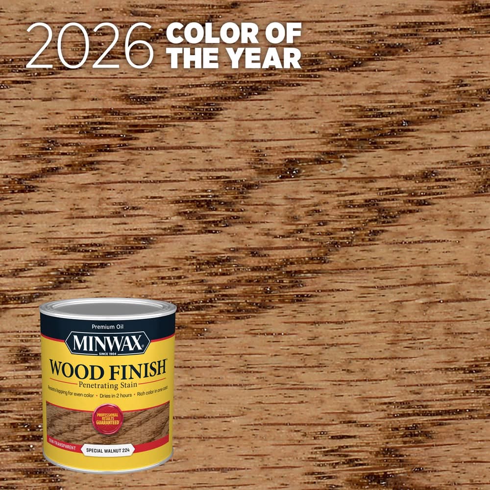 Minwax Wood Finish Semi-Transparent Special Walnut Oil-Based Penetrating Wood Stain 1 Qt