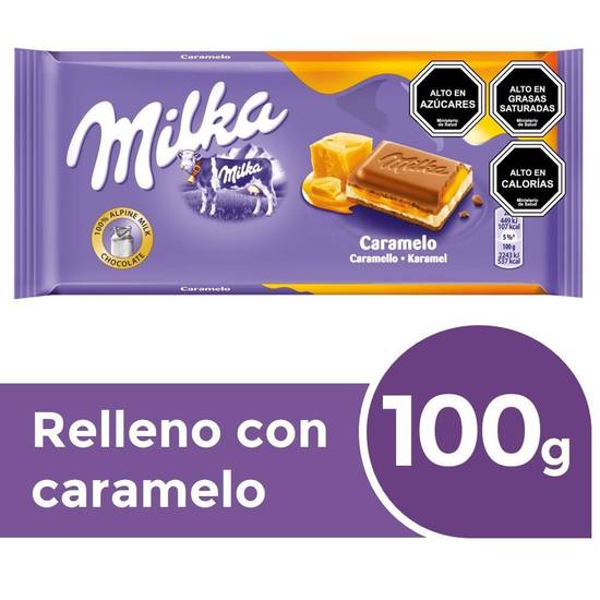 CHOCOLATE MILKA CARAMELO 100 GR - Supermercados Ruiz Galan