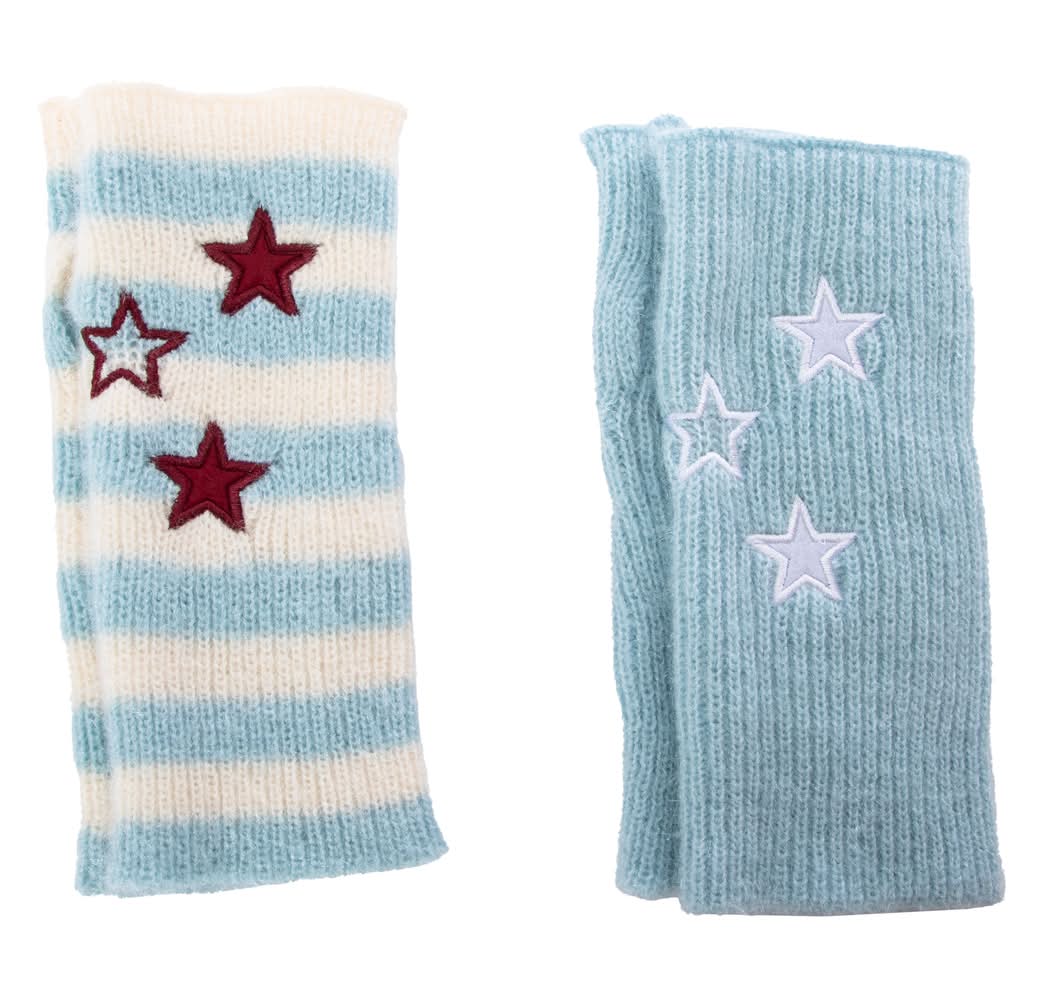 Delia's Star Fingerless Gloves 2-Pack Blue