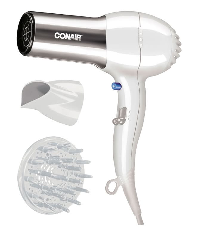 Conair séchoir en céramique chromée (blanc) - conair 1875 watts pro shine white hair dryer